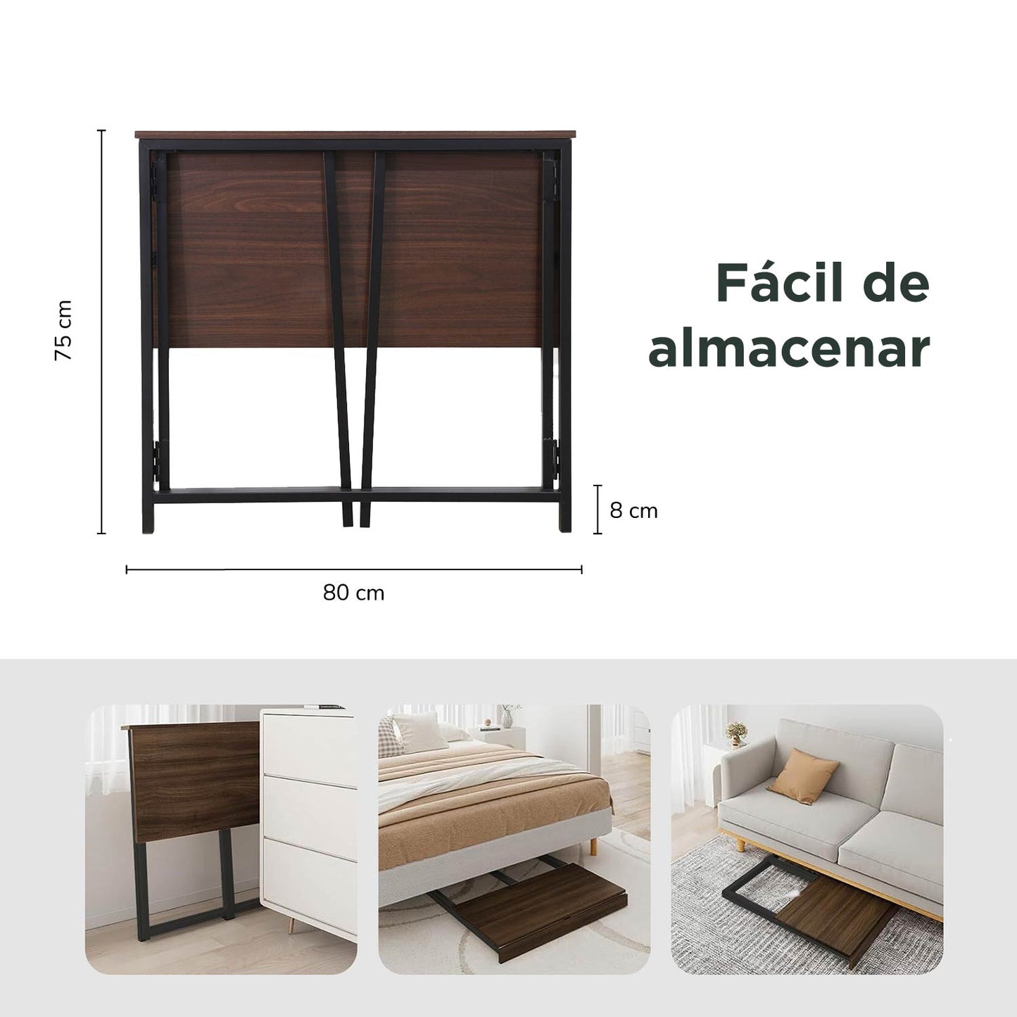 Escritorio Plegable Wengué Café