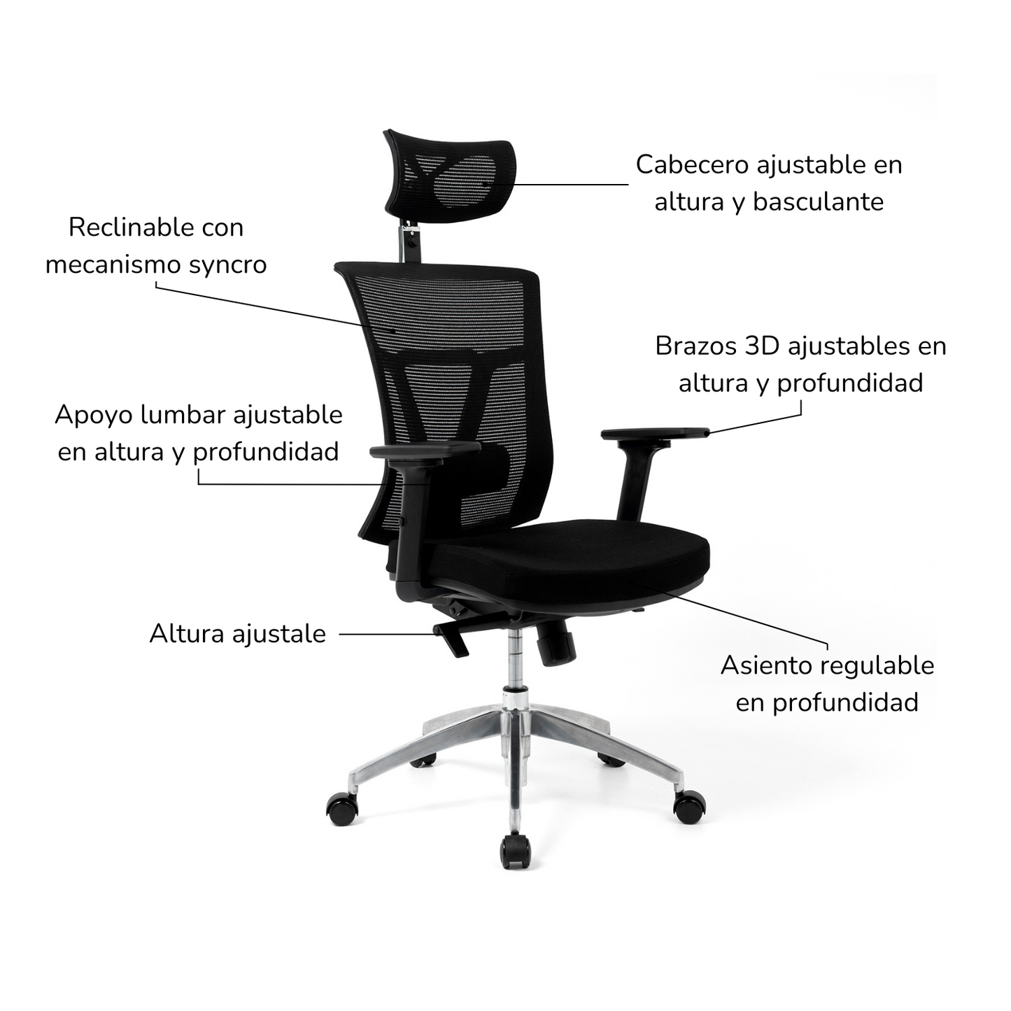Silla de Oficina Presidente Osaka