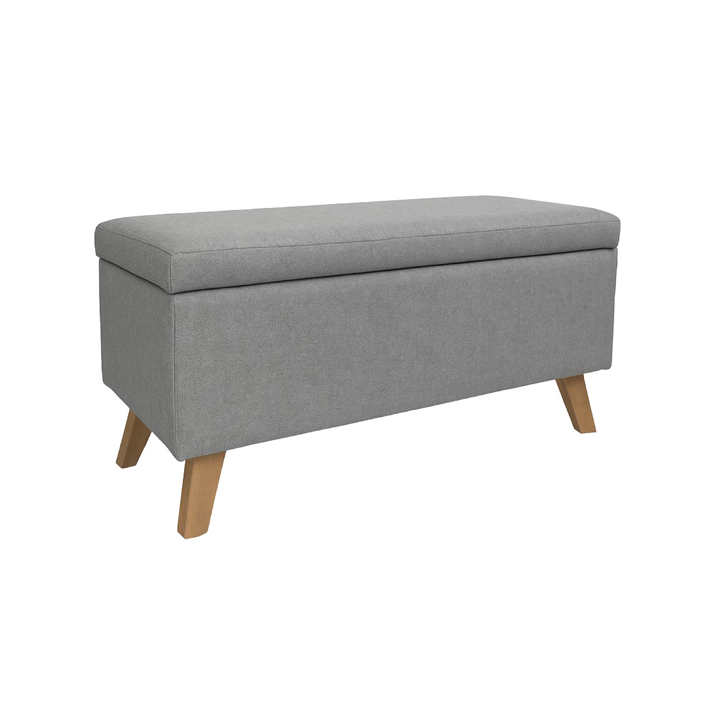 Banco Baul Tapizado Gris