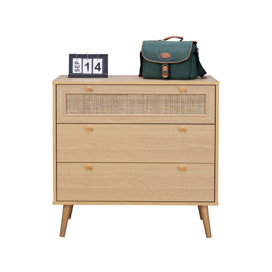 Cómoda Cajonera de 3 Cajones de Ratán
