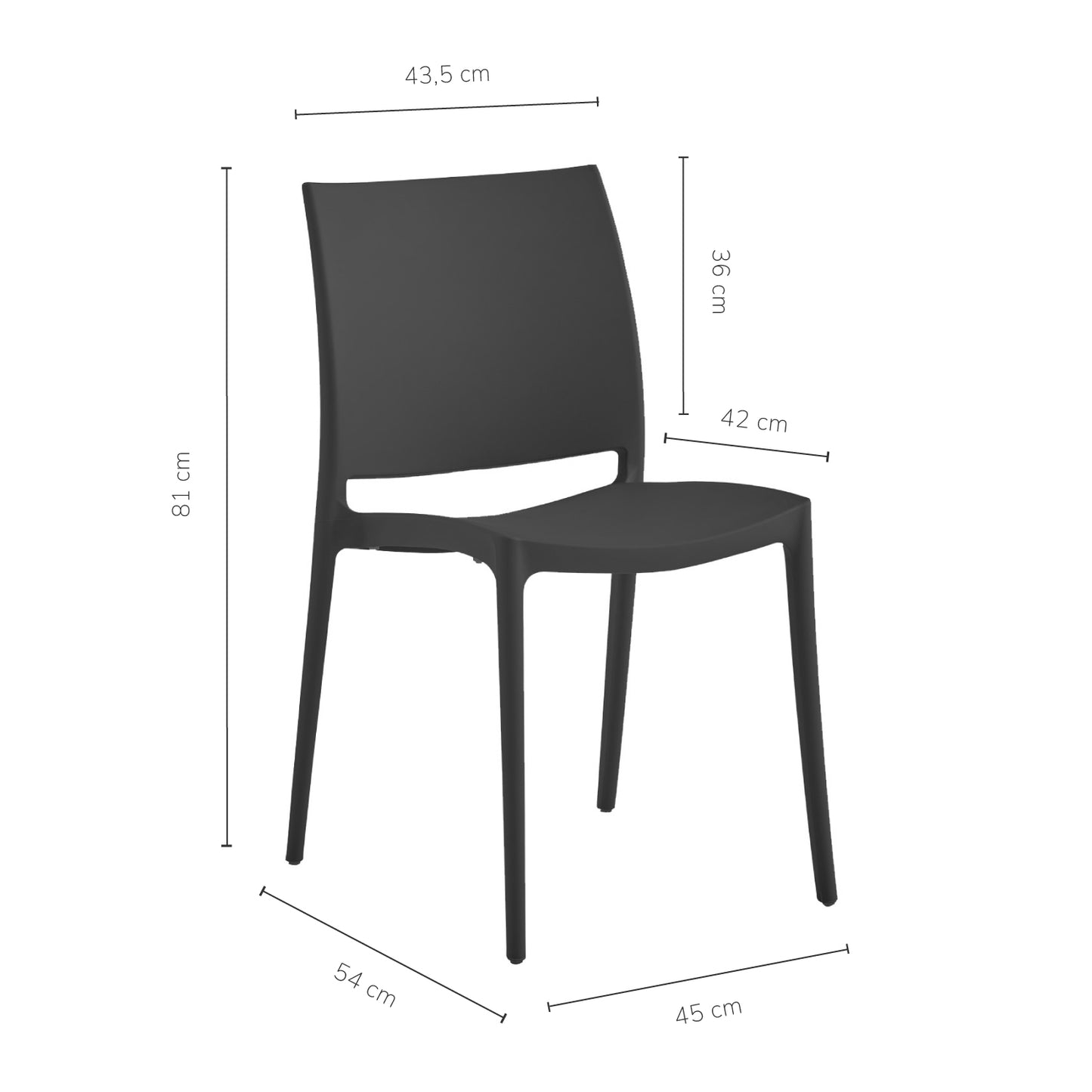 Silla Auxiliar de Plástico Clásica