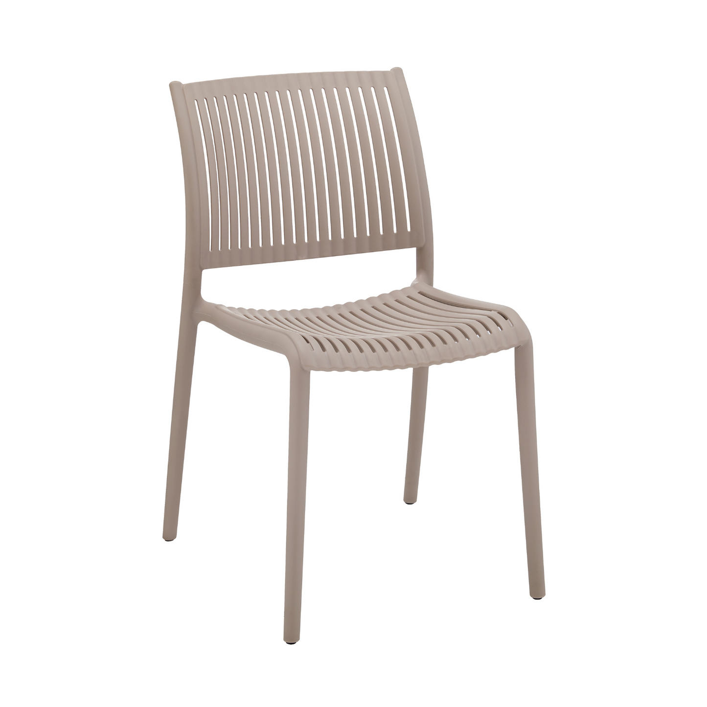 Set 4 Sillas de Comedor Plásticas Varilladas Beige