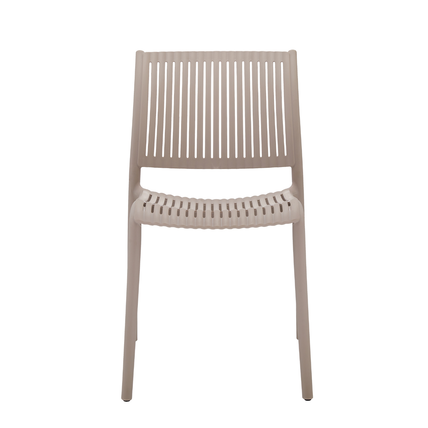 Set 4 Sillas de Comedor Plásticas Varilladas Beige