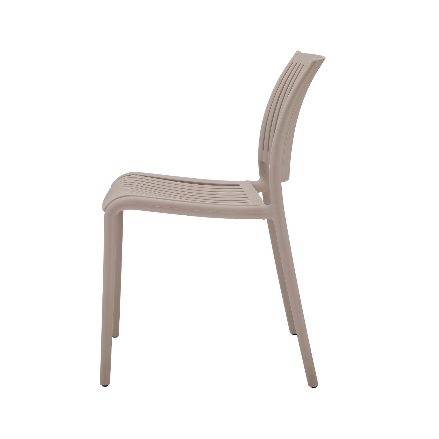 Set 4 Sillas de Comedor Plásticas Varilladas Beige