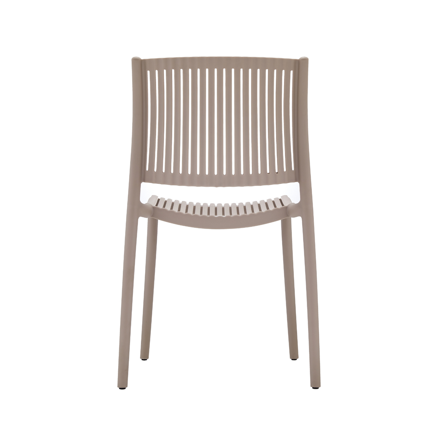 Set 4 Sillas de Comedor Plásticas Varilladas Beige