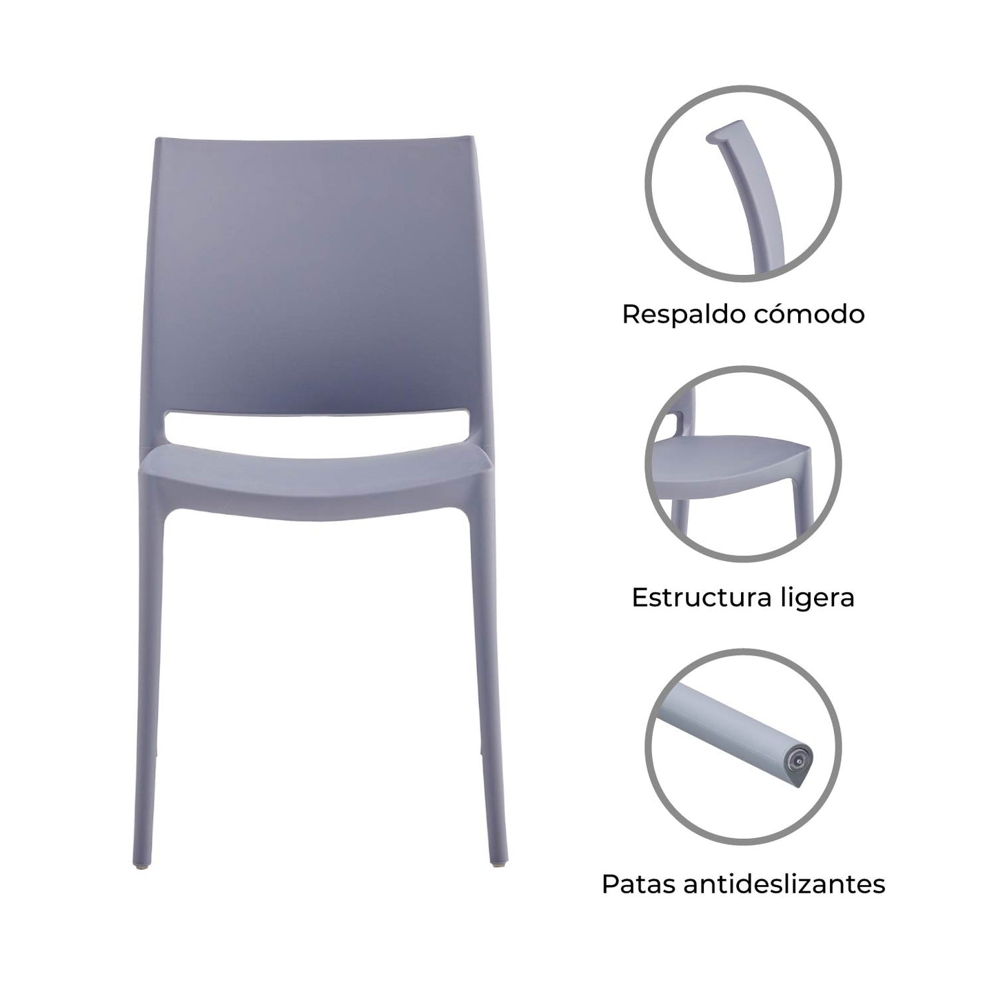 Silla Auxiliar de Plástico Clásica