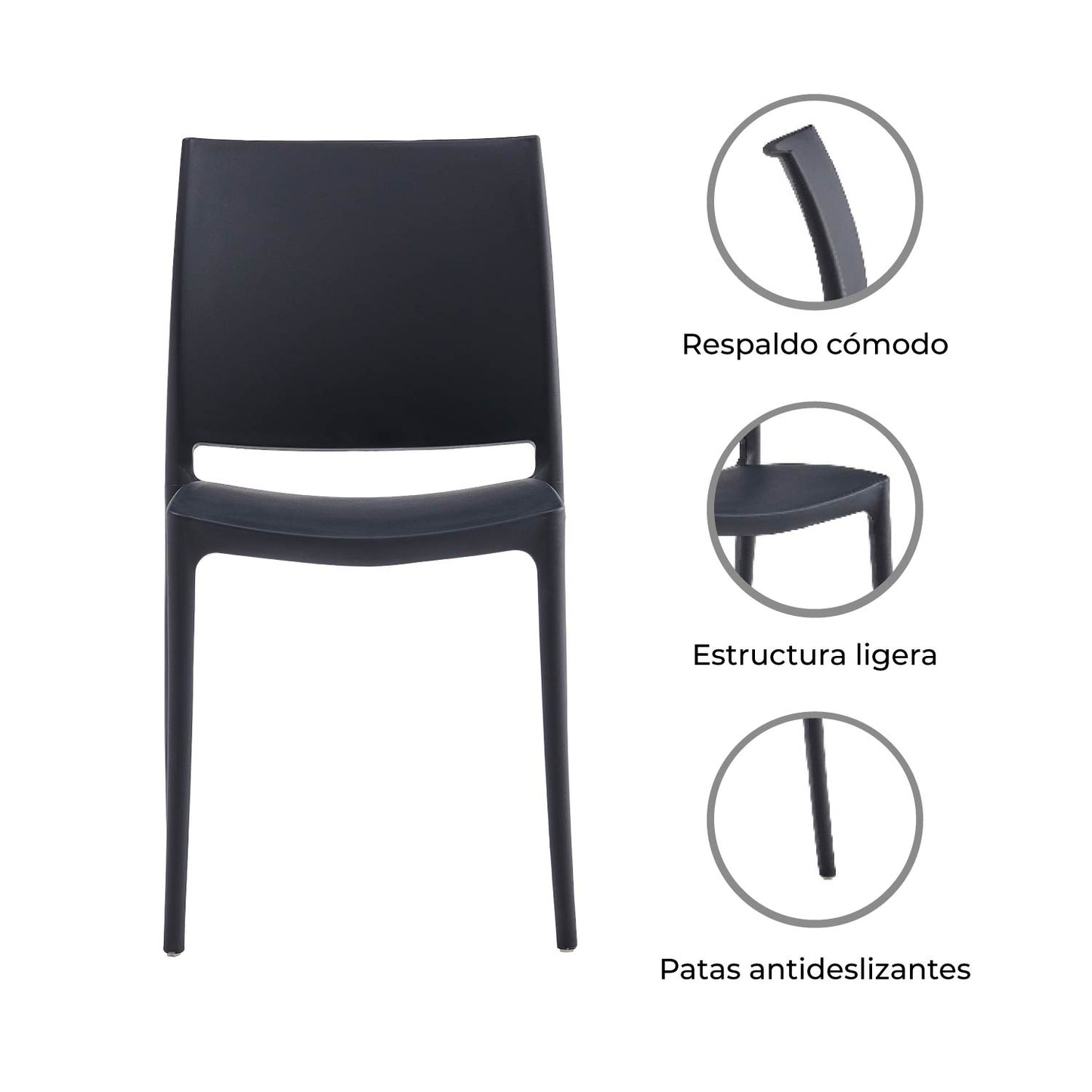 Silla Auxiliar de Plástico Clásica