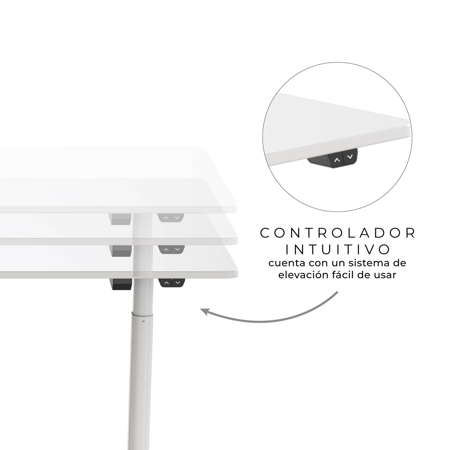 Escritorio Eléctrico Ajustable en Altura Blanco