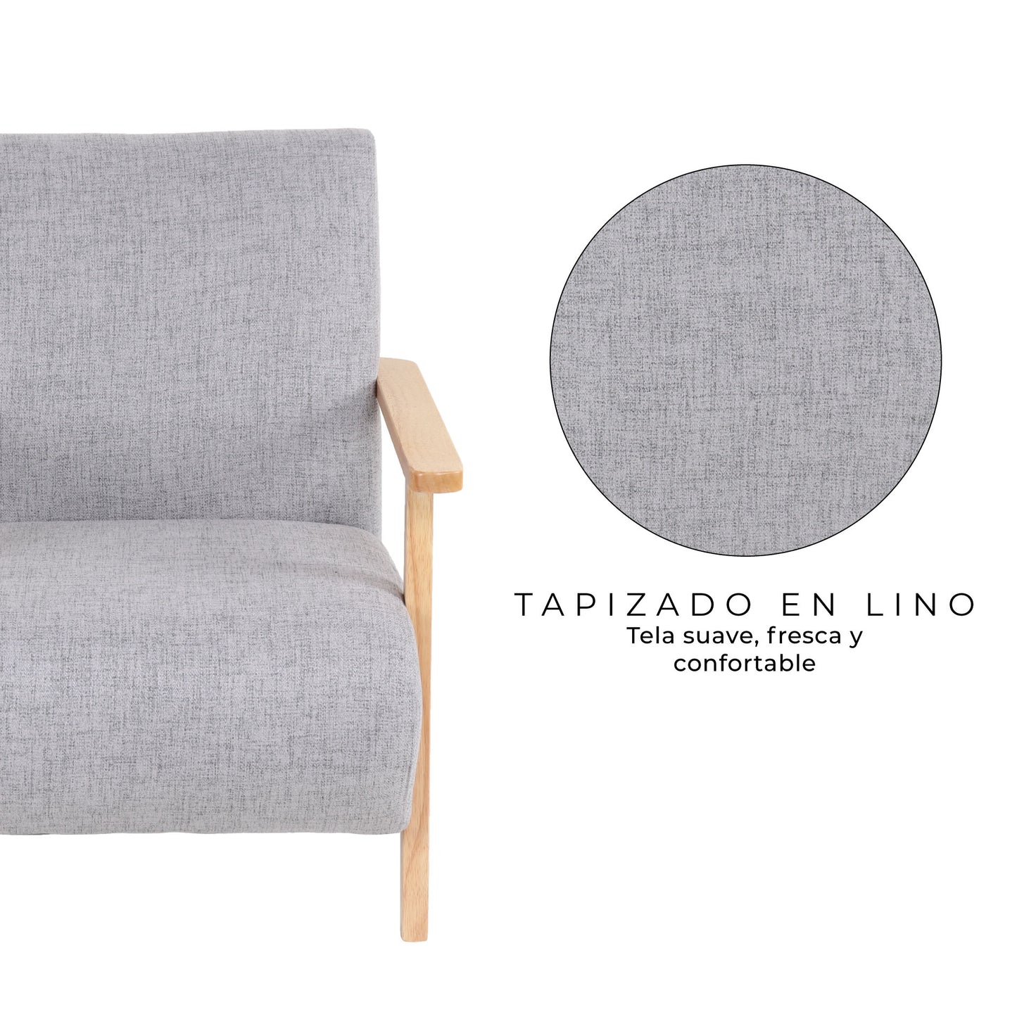 Sillon Individual Althea Gris