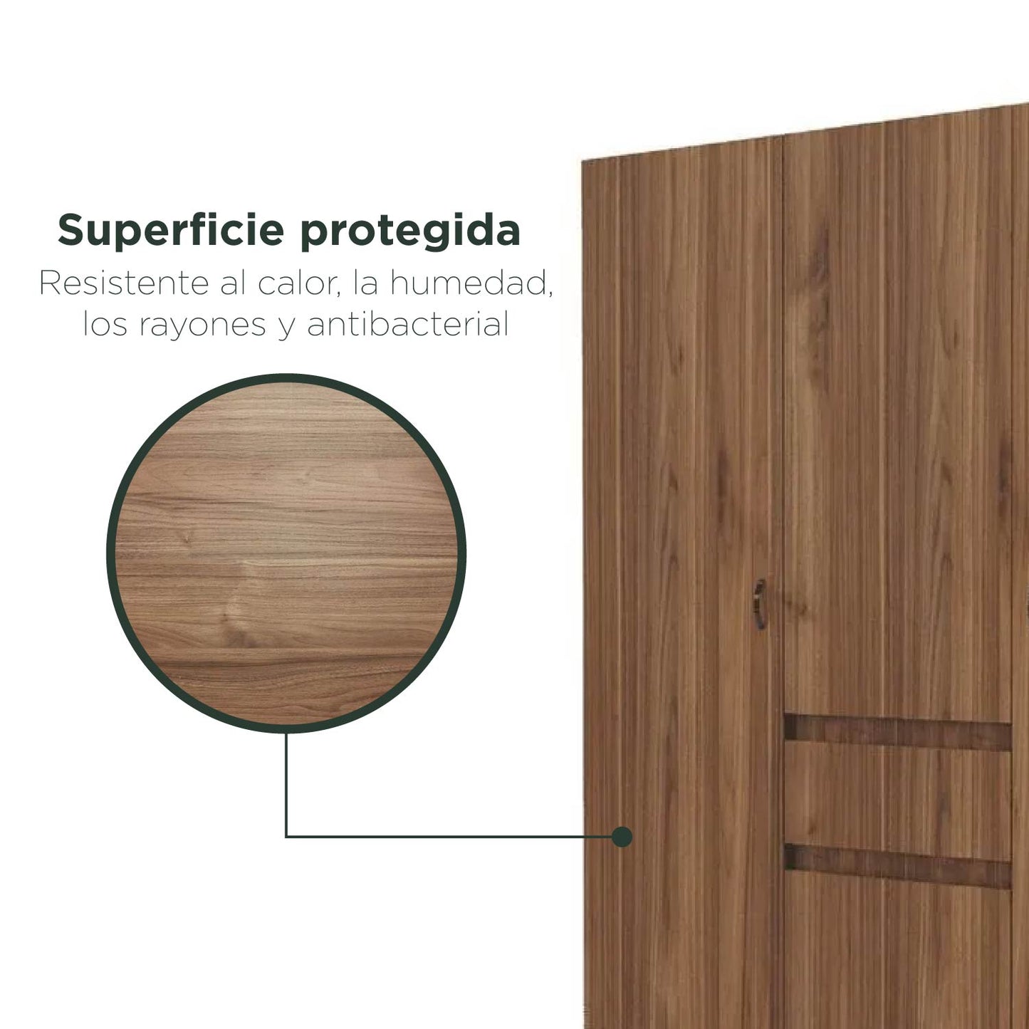 Closet 4 Puertas 160x200x49 cm Nogal