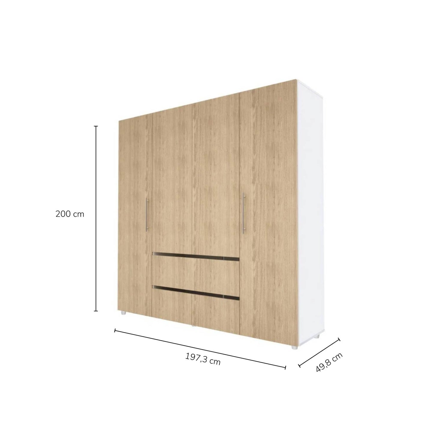Closet 6 Puertas 120,9x200x49,8 Color Nogal Capri