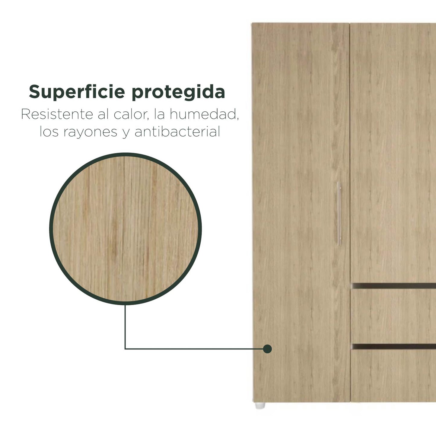 Closet 6 Puertas 120,9x200x49,8 Color Nogal Capri
