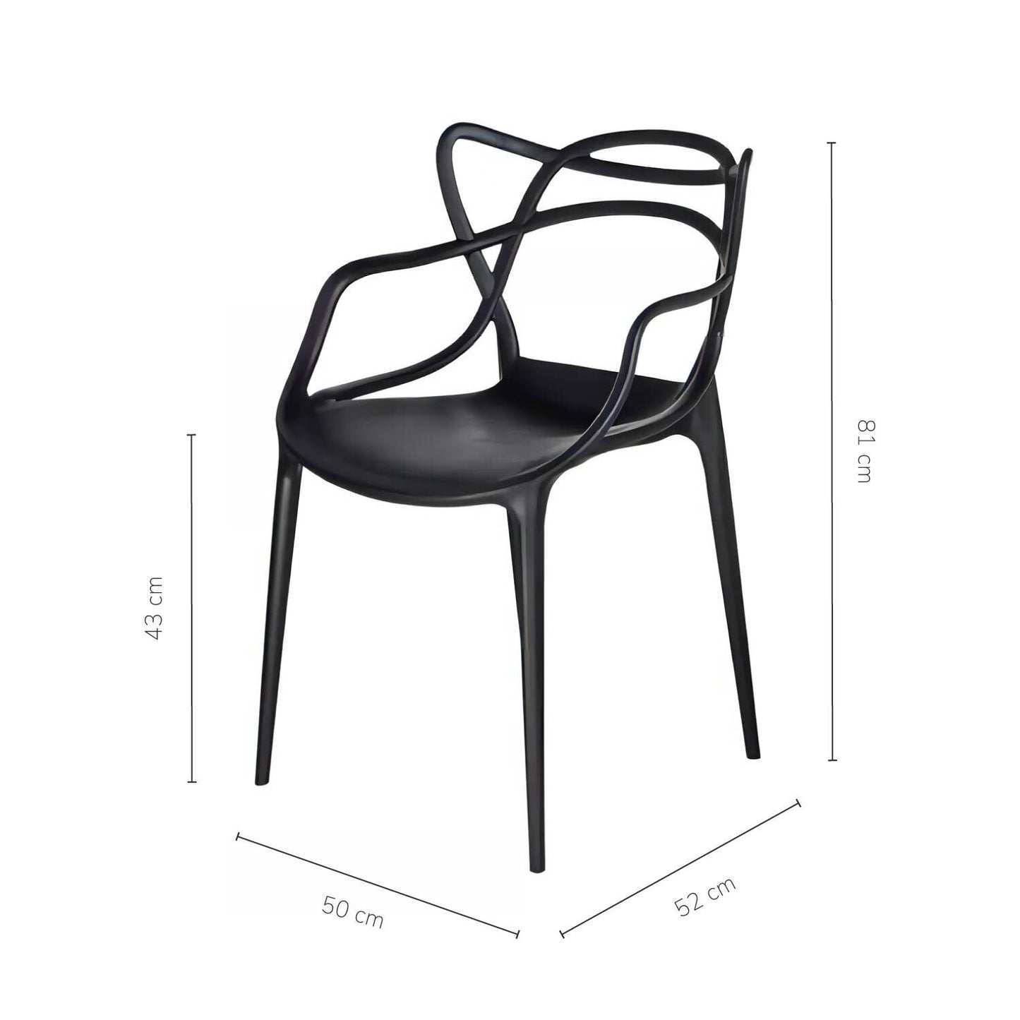 Silla Plástica Sidney Negra