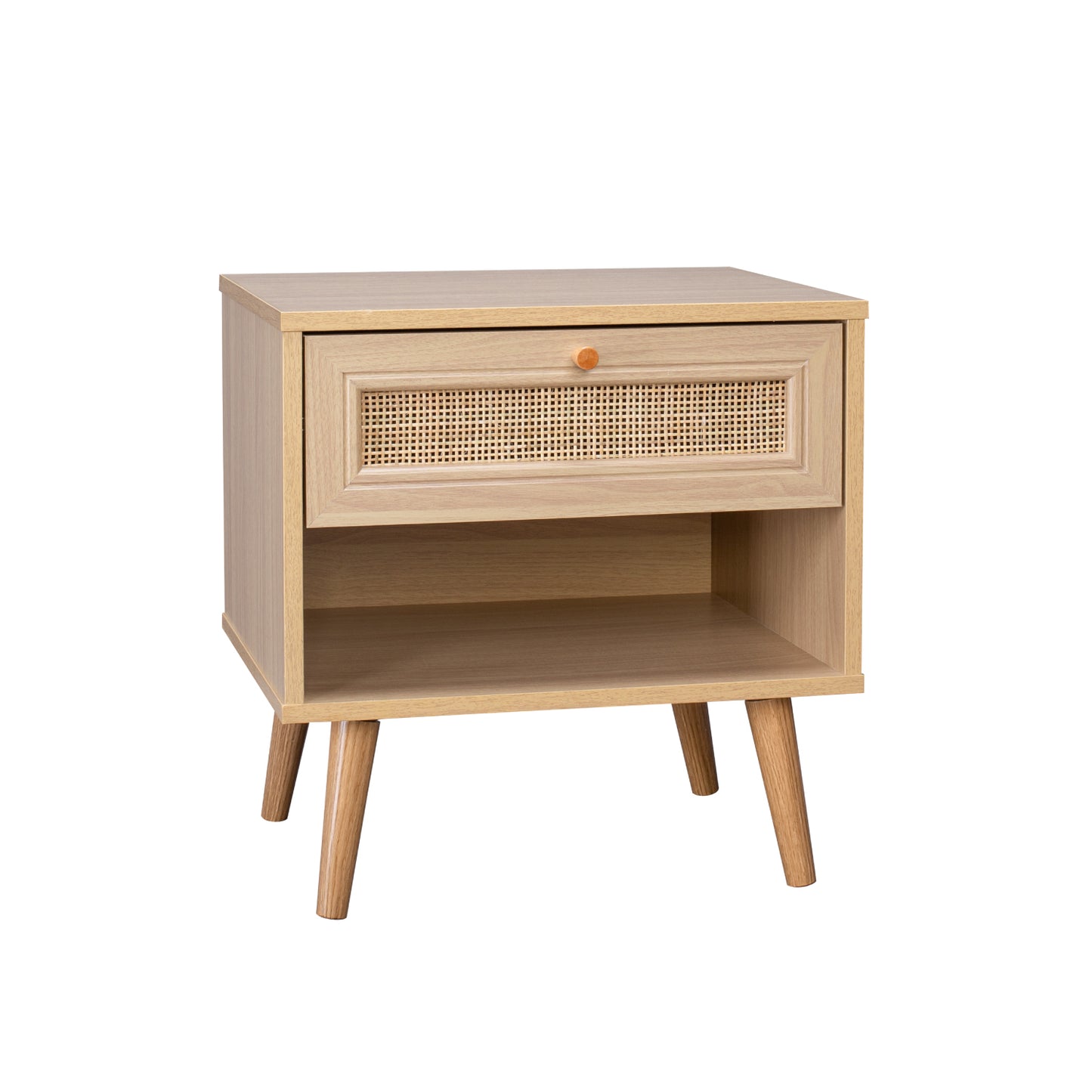 Mesa de Noche Jakarta con Cajón de Ratán