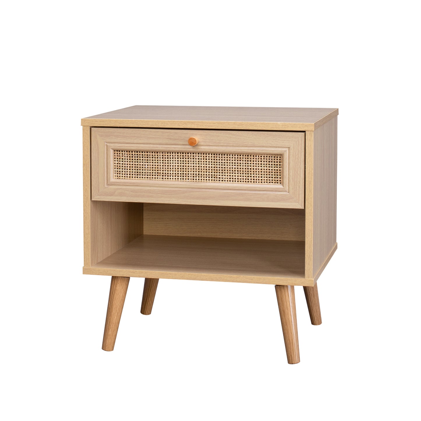 Mesa de Noche Jakarta con Cajón de Ratán
