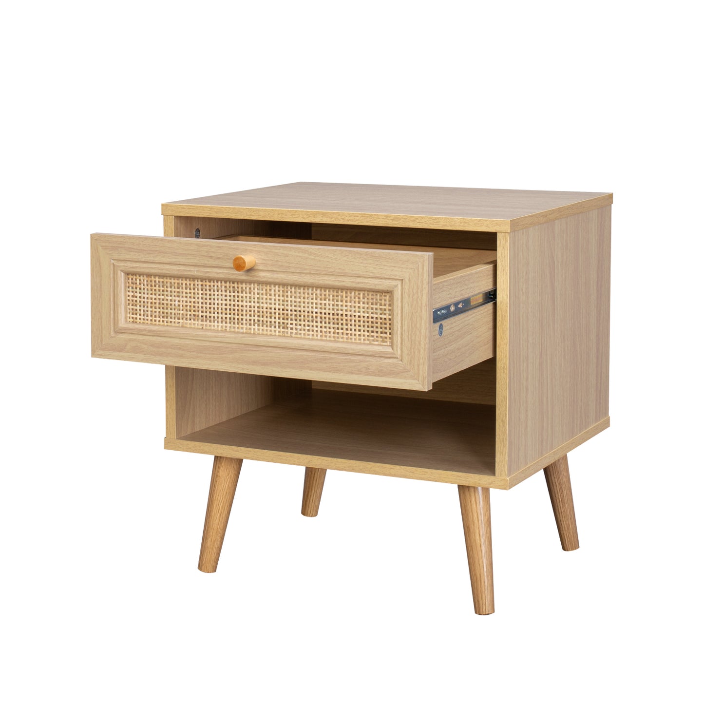 Mesa de Noche Jakarta con Cajón de Ratán