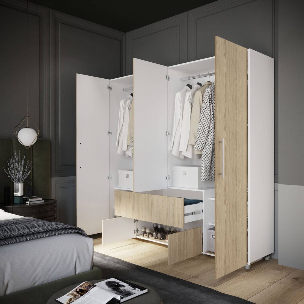 Closet 6 Puertas 120,9x200x49,8 Color Nogal Capri