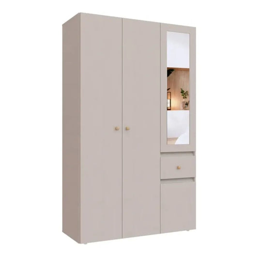 Closet 4 Puertas Con Espejo 200x197,3x49,8 Blanco