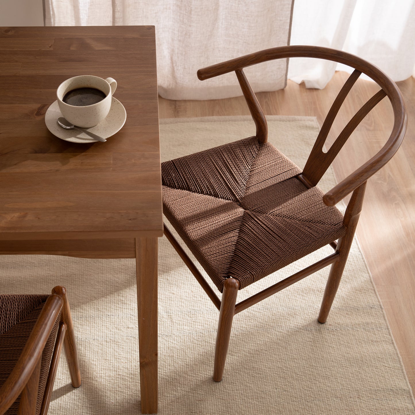 Set 2 Sillas de Comedor Makati Estilo Wishbone