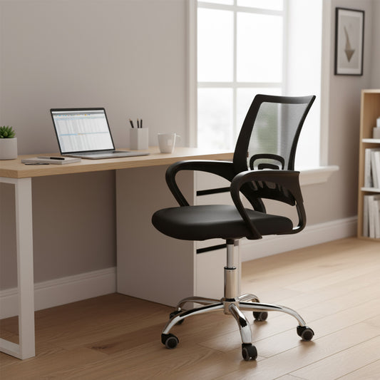 Silla de Oficina Ejecutiva Mesh con Base Cromada