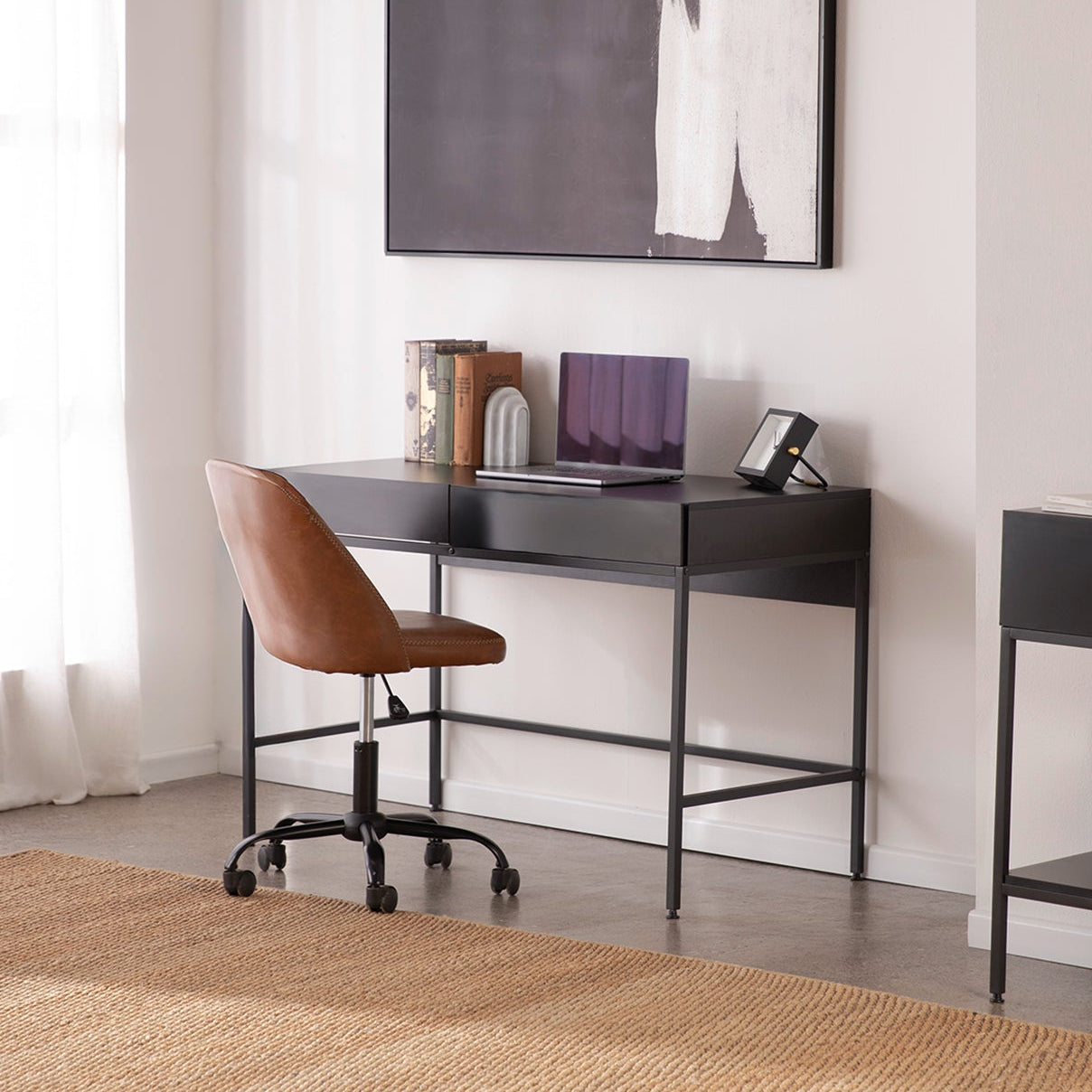 Escritorio Con Cajones Forge Negro