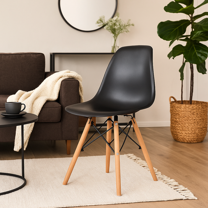 Silla de Comedor Eames Negra