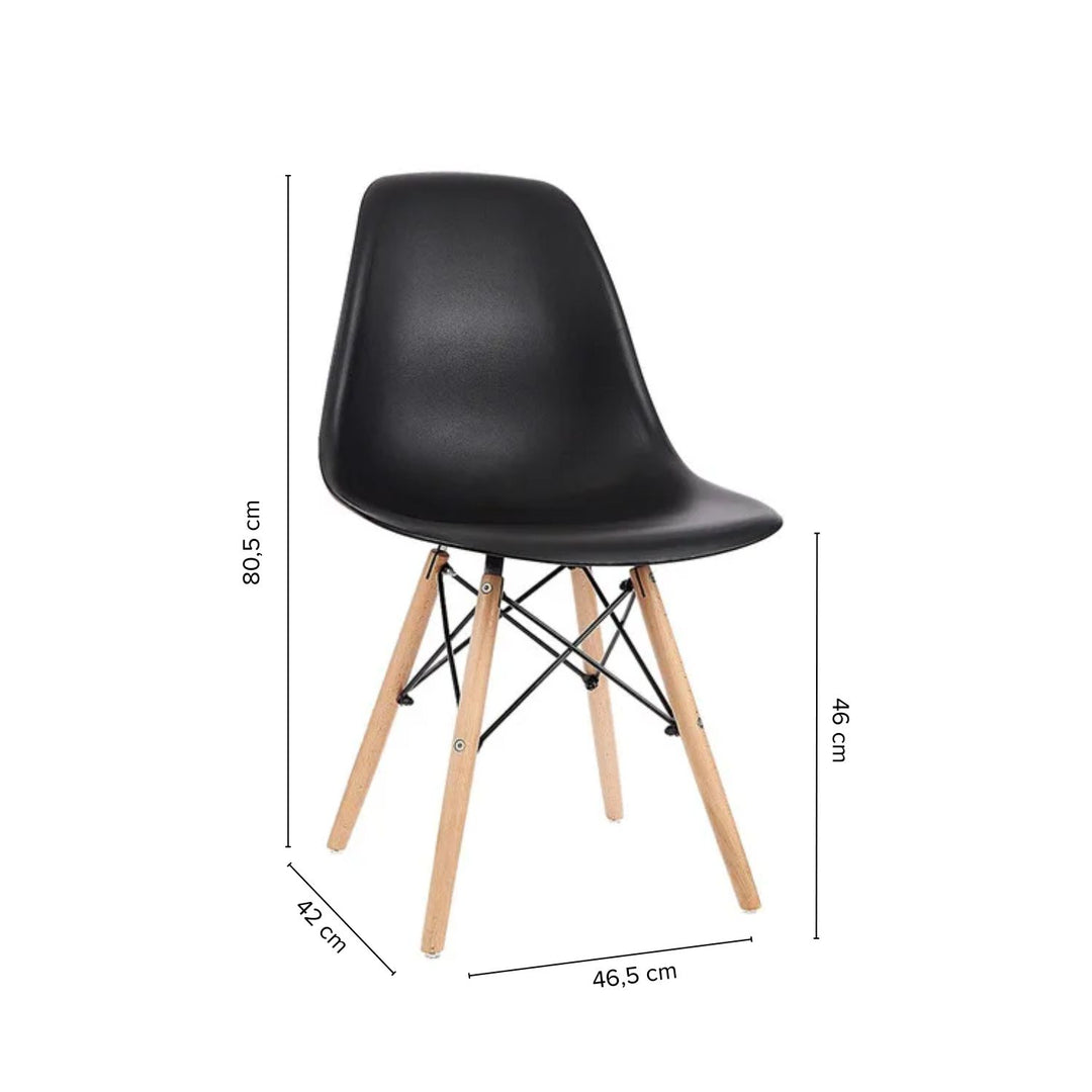 Silla de Comedor Eames Negra