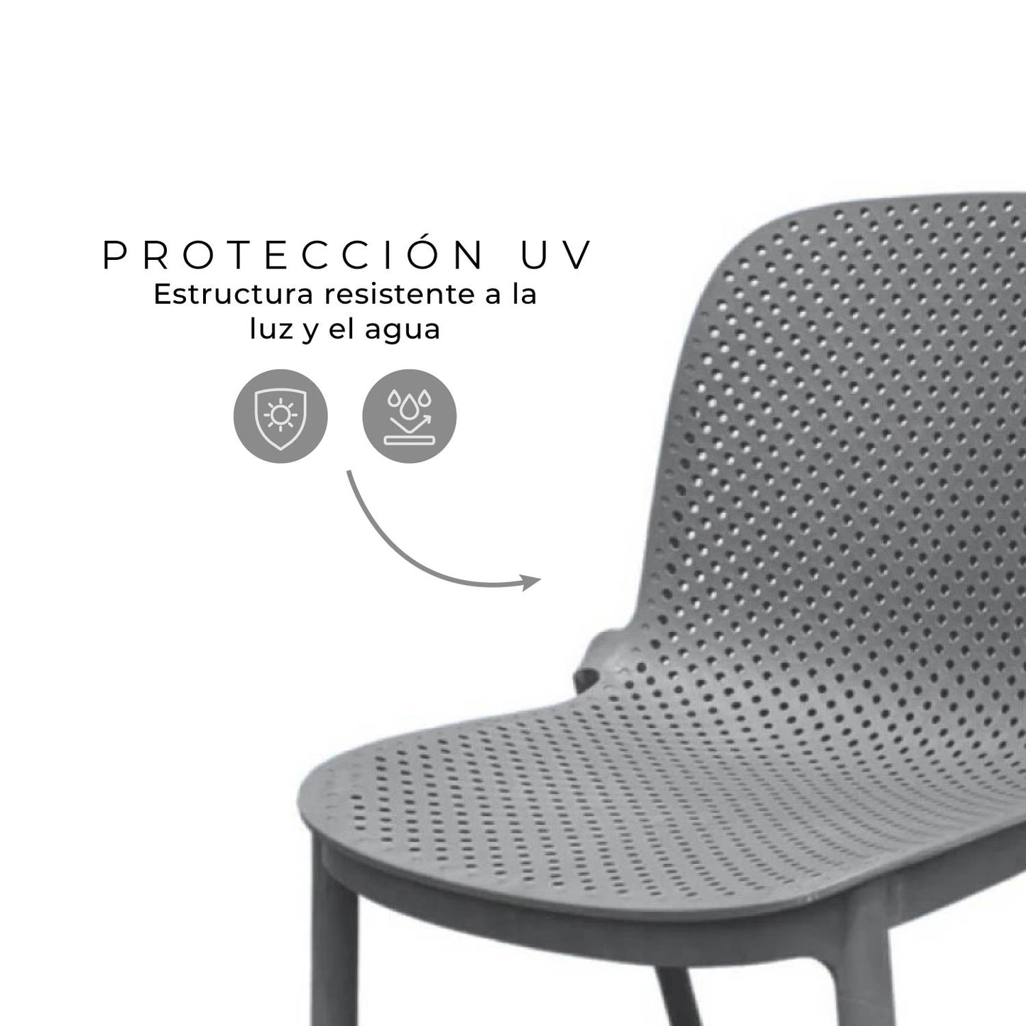 Silla Auxiliar Vera Gris Oscuro