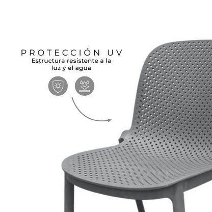 Silla Auxiliar Vera Gris Oscuro