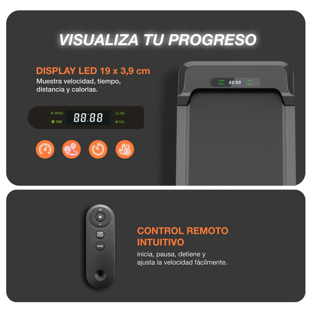 Combo Escritorio Eléctrico Ajustable Negro + Caminadora Compacta W6
