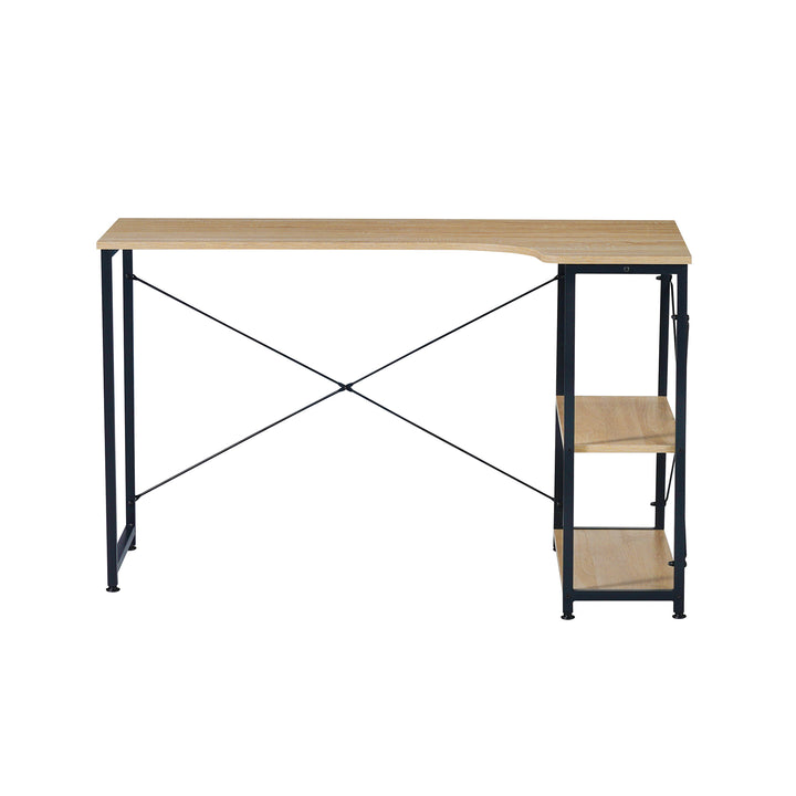 Escritorio con Repisas Inferiores Café