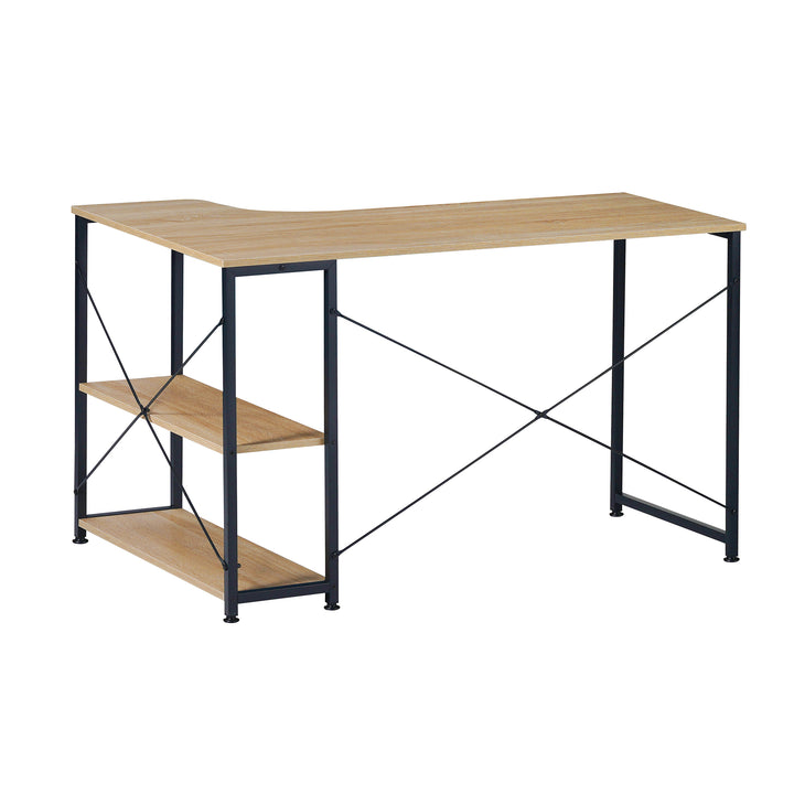 Escritorio con Repisas Inferiores Café