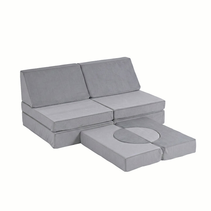 Sofá Modular Lúdico Para Niños Alva Gris