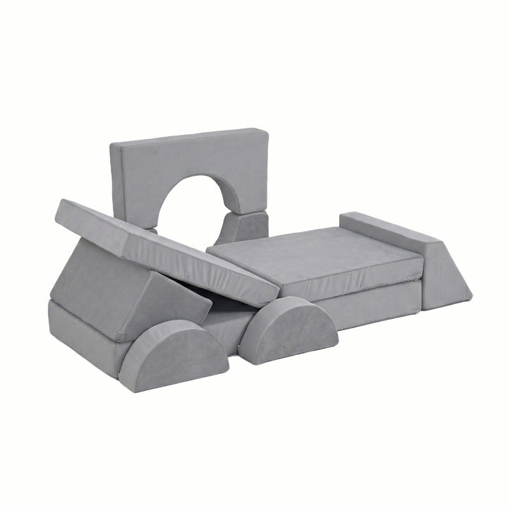 Sofá Modular Lúdico Para Niños Alva Gris