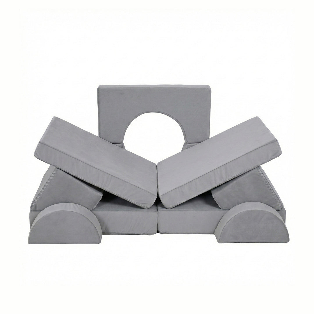 Sofá Modular Lúdico Para Niños Alva Gris