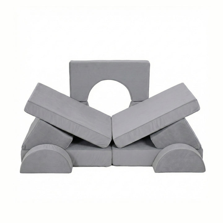 Sofá Modular Lúdico Para Niños Alva Gris