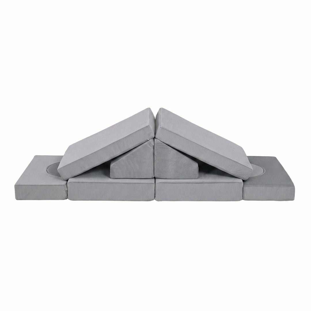 Sofá Modular Lúdico Para Niños Alva Gris