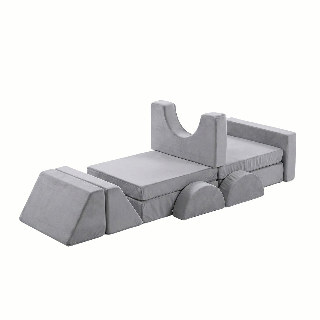 Sofá Modular Lúdico Para Niños Alva Gris