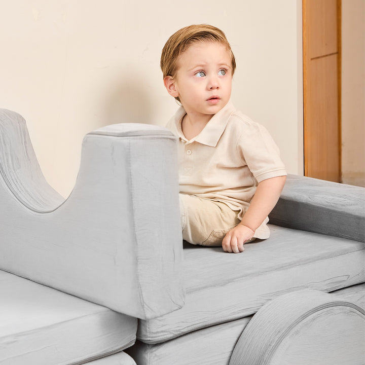 Sofá Modular Lúdico Para Niños Alva Gris
