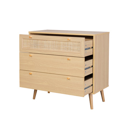 Cómoda Cajonera de 3 Cajones de Ratán