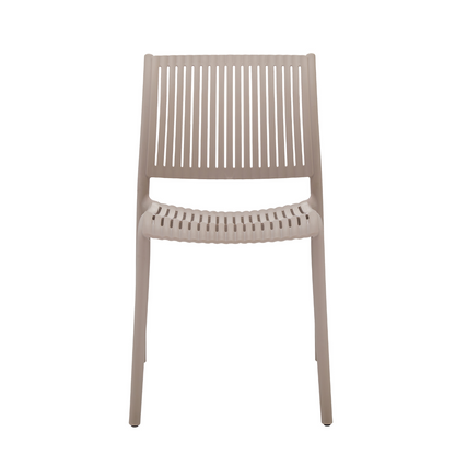 Set 4 Sillas de Comedor Plásticas Varilladas Beige