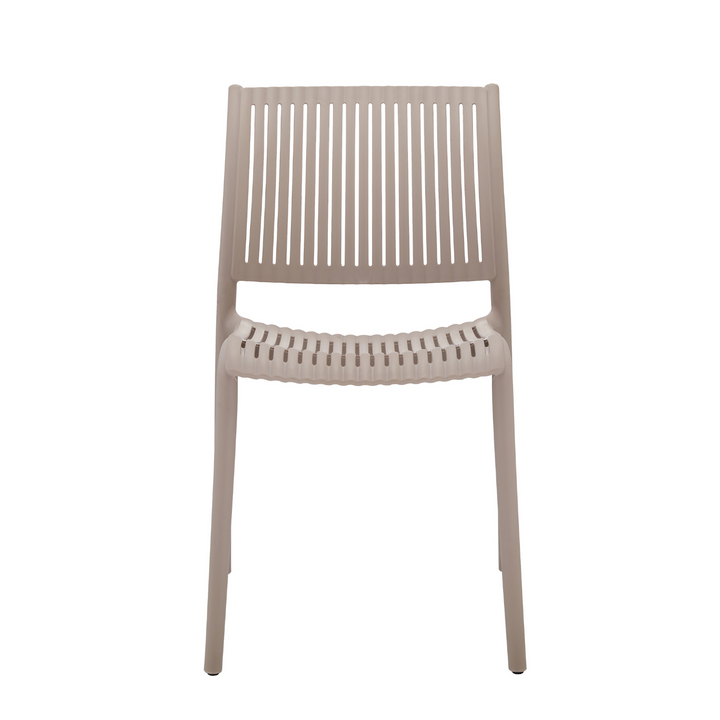 Set 4 Sillas de Comedor Plásticas Varilladas Beige
