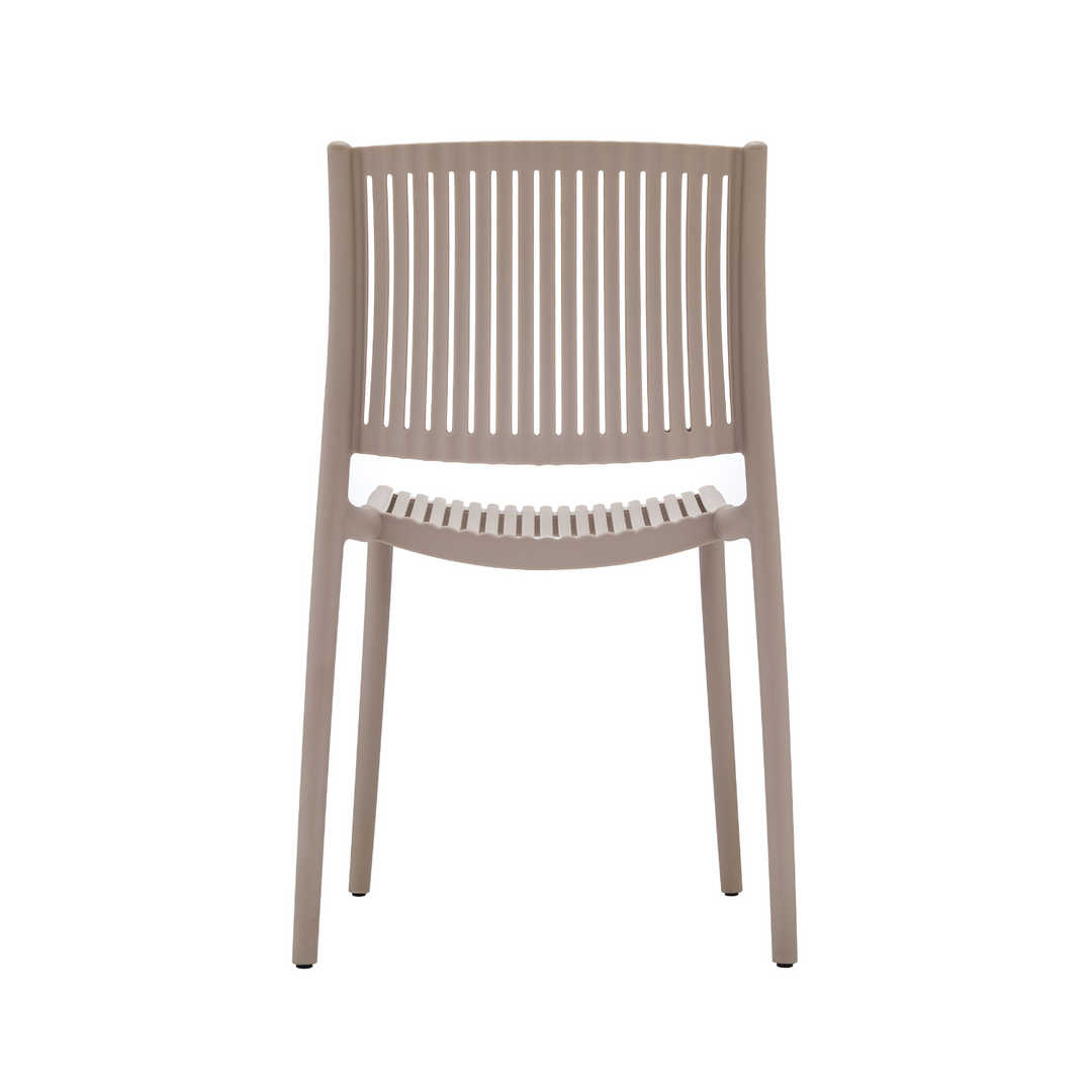 Set 4 Sillas de Comedor Plásticas Varilladas Beige