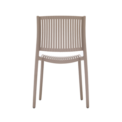Set 4 Sillas de Comedor Plásticas Varilladas Beige
