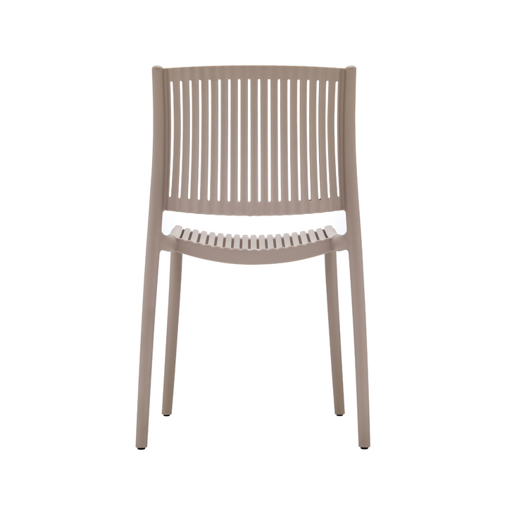 Set 4 Sillas de Comedor Plásticas Varilladas Beige