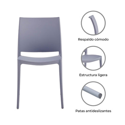 Silla Auxiliar de Plástico Clásica