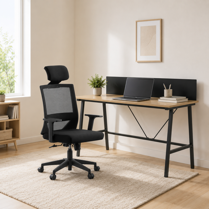 Combo Silla de Oficina Presidente Axton + Escritorio Desk-25