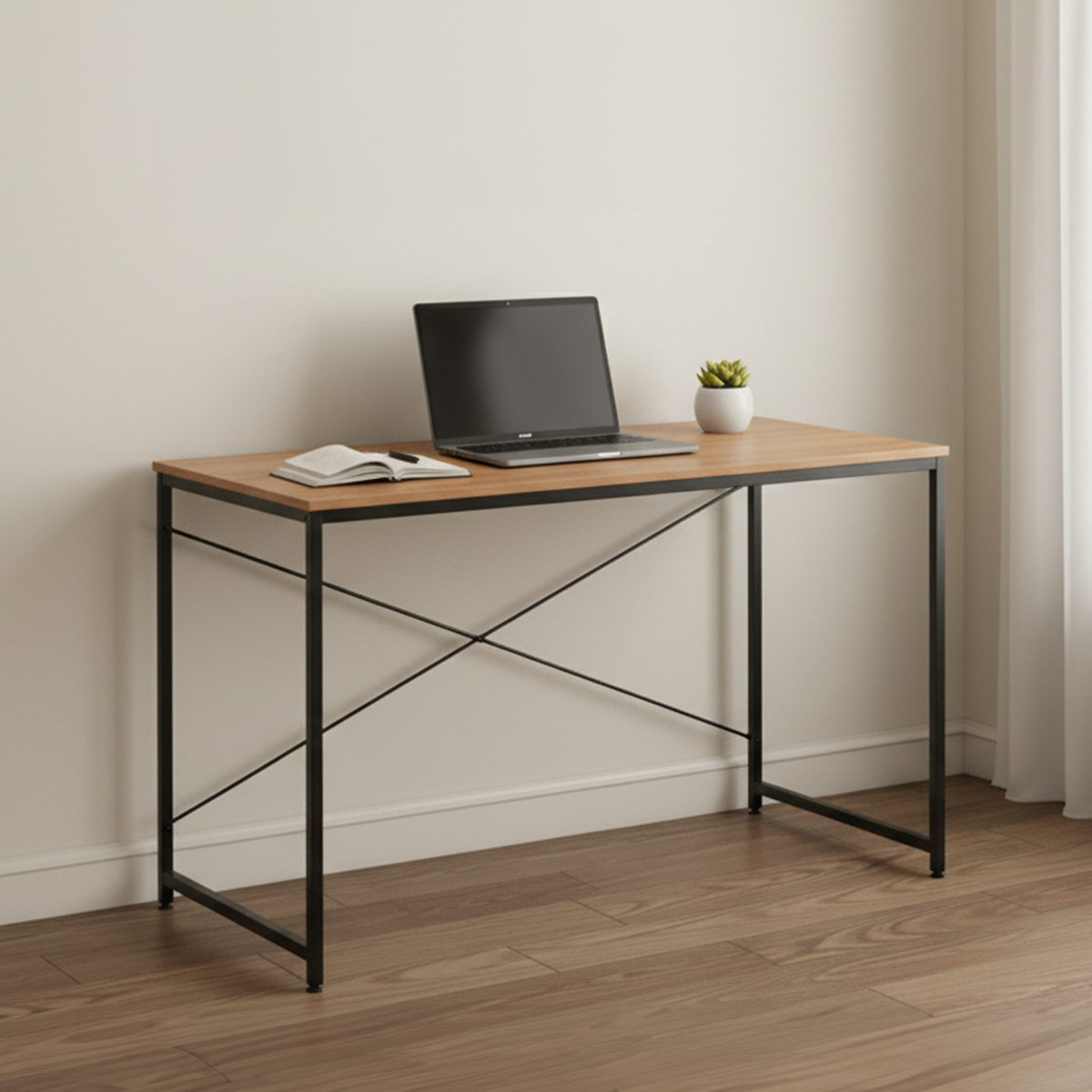 Escritorio Diseño Industrial Café y Negro