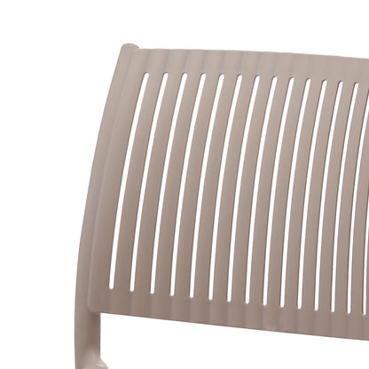 Set 4 Sillas de Comedor Plásticas Varilladas Beige