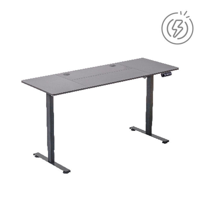 Escritorio Eléctrico Ajustable Con Rodachinas Negro